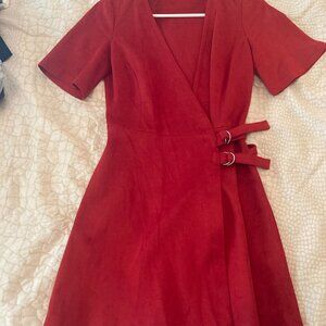 Zara Trafaluc faux suede wrap dress